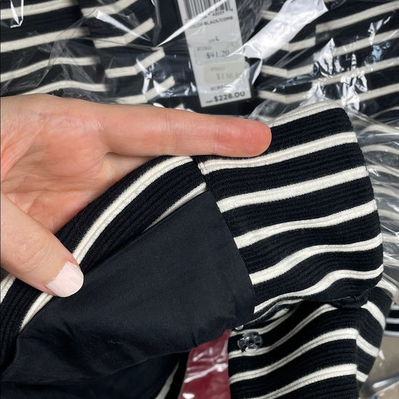 NWT BCBGMaxAzria Monochrome Striped blazer Jacket Hendrix - Picture 15 of 17